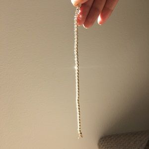 Gold Plated Diamond Stud Bracelet